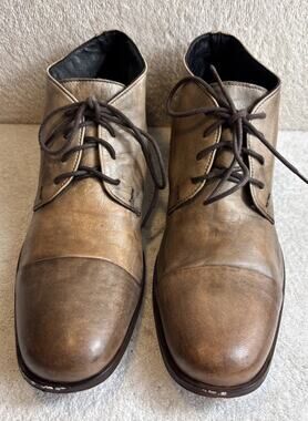 KENNETH COLE COLLECTION Mens Ankle Leather Boots Men Size 9 Made in Italy